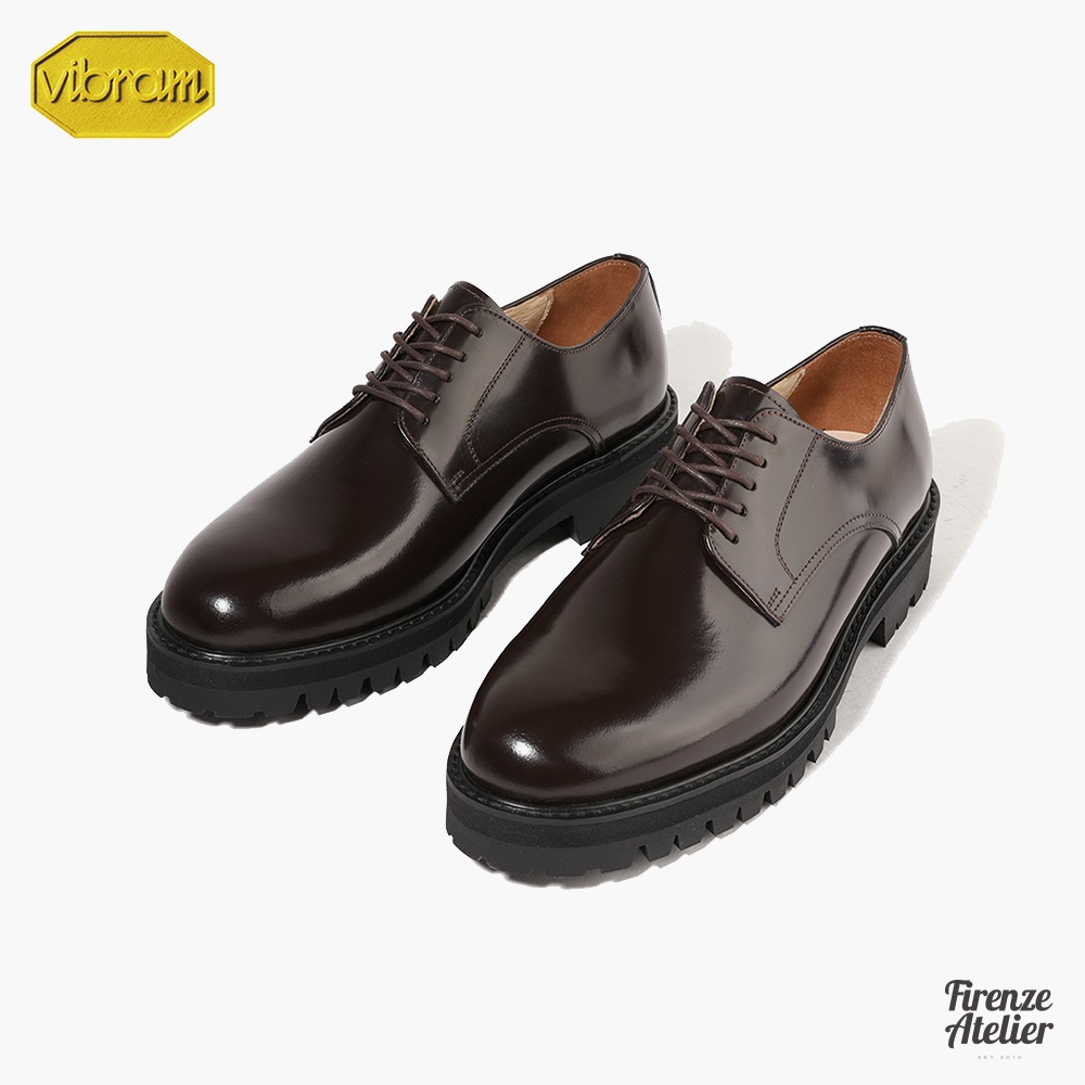 メンズ ビブラムソール 本革 ダービードレスシューズ ポストマンシューズ 背高靴 BR (2カラー)