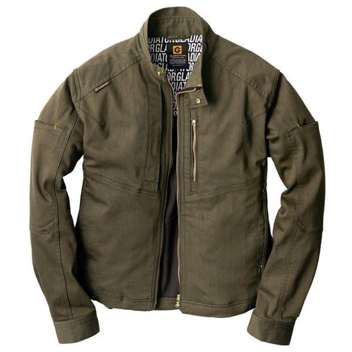 コーコス信岡 GLADIATOR ストレッチ ジャケット アーミー LL GA-3920 ワークウェア 作業着 秋冬用 アジャスター 野帳ポケット 衿スロートタブ 袖マル