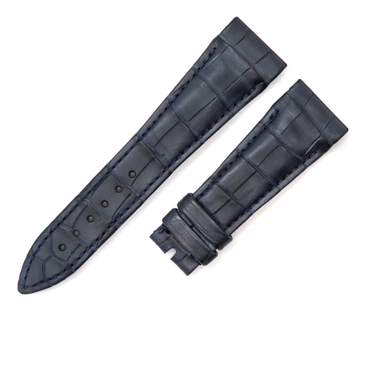 コンキスタドール コルテス 10000L用 クロコバンド レディース 純正 ベルト ストラップ 替え 21mm ネイビー 紺