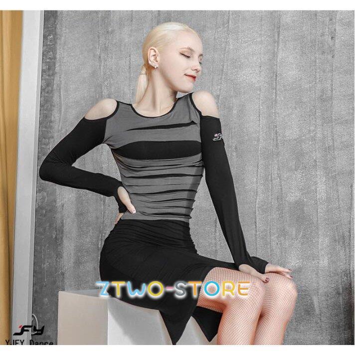 新しい子供用ダンスウェア 社交ダンス衣装　ラテンドレス　セット 社交ダンスドレス　モダンドレス　ロングスカート　ダンスウエア　競技　デモ　ダンス衣装　21FYLY48 2枚購入で3187円OFF