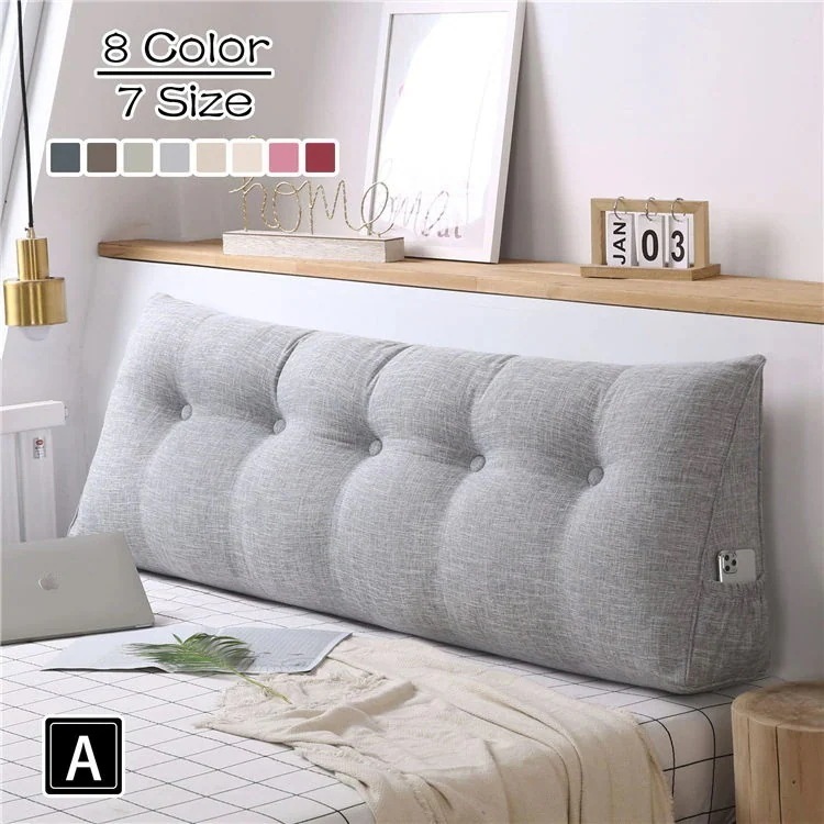 【メガ割 】100*50*cm クッション 枕 三角 綿の麻 大きなクッション 快適 高弾性 通気性 頸椎 サポート 腰こり 肩こり 首こり解消 支える 分解洗濯できます 畳 中綿 枕元 枕許