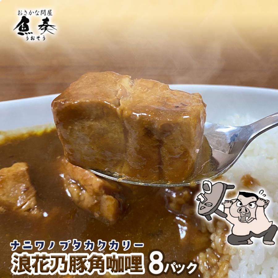 浪花乃豚角カリー ナニワノブタカクカリー 260g 8袋 レトルト カレー 豚角煮 ポークカレー 大盛
