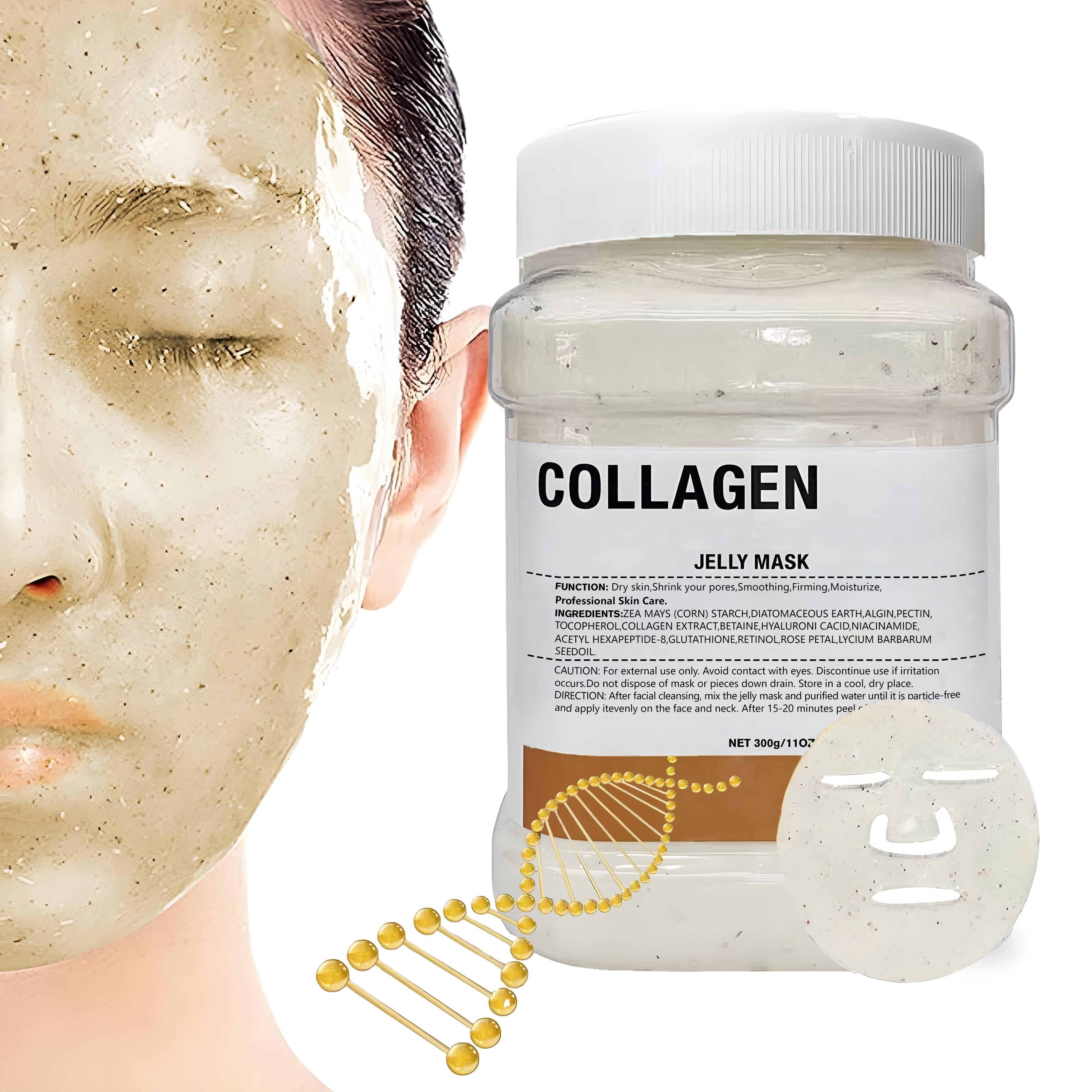 爆売れ中 コラーゲンジェリーフェイシャルマスクパウダー ジェルハイドロゲルマスク マスク ライトベージュ ケア 保湿 11oz(コラーゲン) 5,368円
