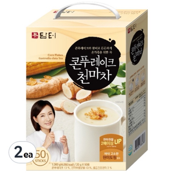 [タムト] 韓国産 コーンフレーク てんま茶 スティック 50個 x 2box / 食事の代わり / 手軽な食事 / シリアル