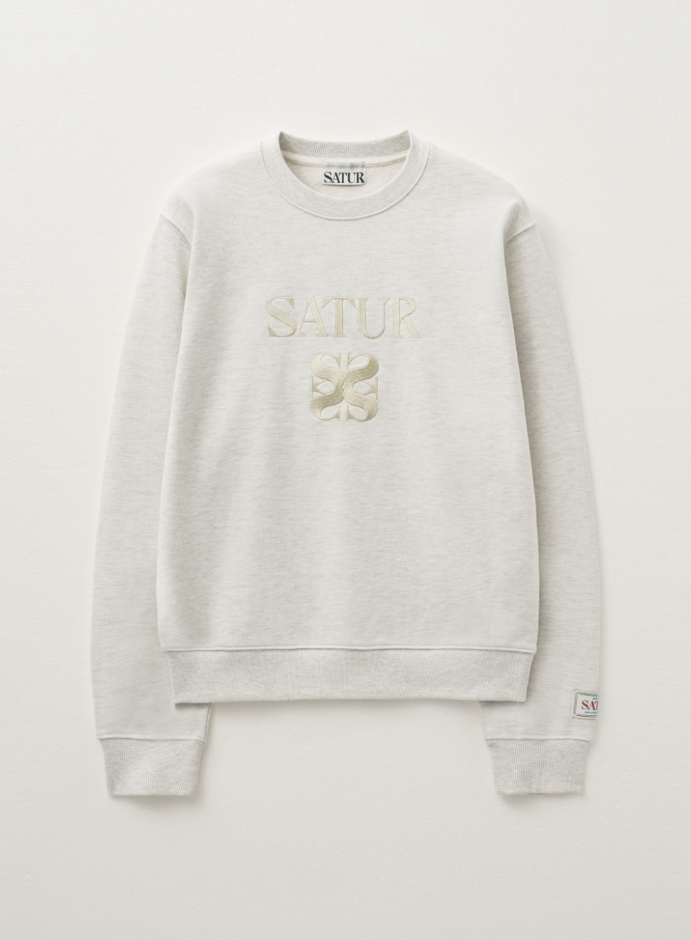 【SATUR】 (W) CLASSIC LOGO SWEATSHIRT : IVORY BEIGE 13,392円