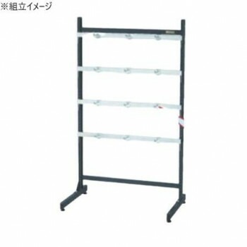 サカエ ラックシステム フックハンガータイプ固定式 892x550x1530mm フック12個付 PLS-15100D