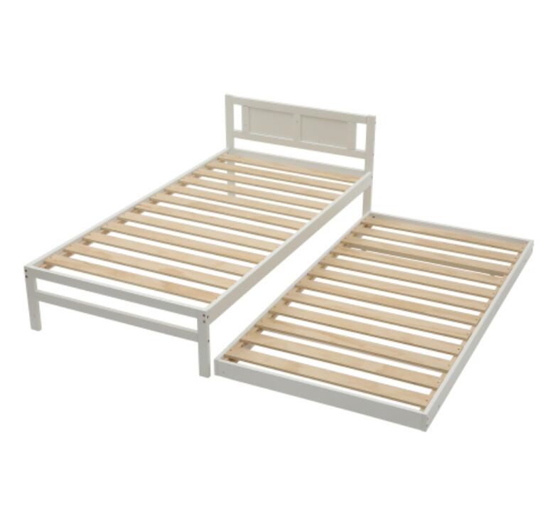 【新作】【ホワイト】親子ベッド 二段ベッド ウッドベッド シングルベッド ディベッド エキストラベッド 収納 北欧風 おしゃれ 大人用 子供用