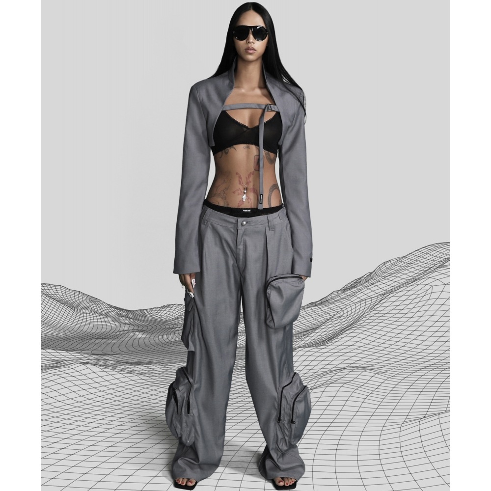 BADBLOODツイルスーツボレロ - チャコール