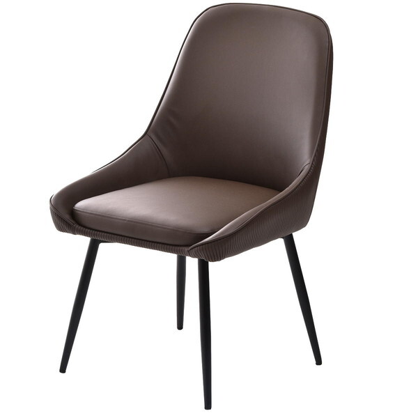 B.Bファニシング ONCH0295STBRN ストライプブラウン Alterna 型押しダイニングチェア 2脚セット メーカー直送