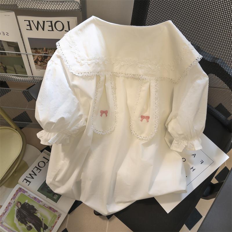 【1つ買うと10つ無料】夏の女性のためののかわいい弓の襟のゆるいウサギの耳