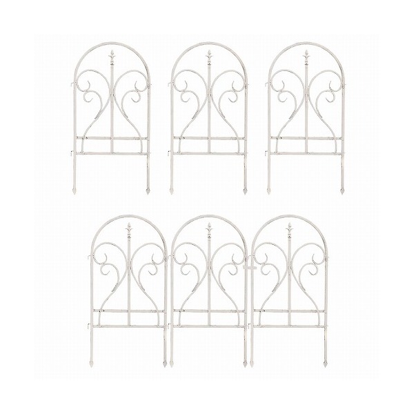 住まいスタイル ガーデンフェンス フィニアル イージーゲート&フェンス 3枚組セット ホワイト IPN7029FG-4PSET-WHT メーカー直送