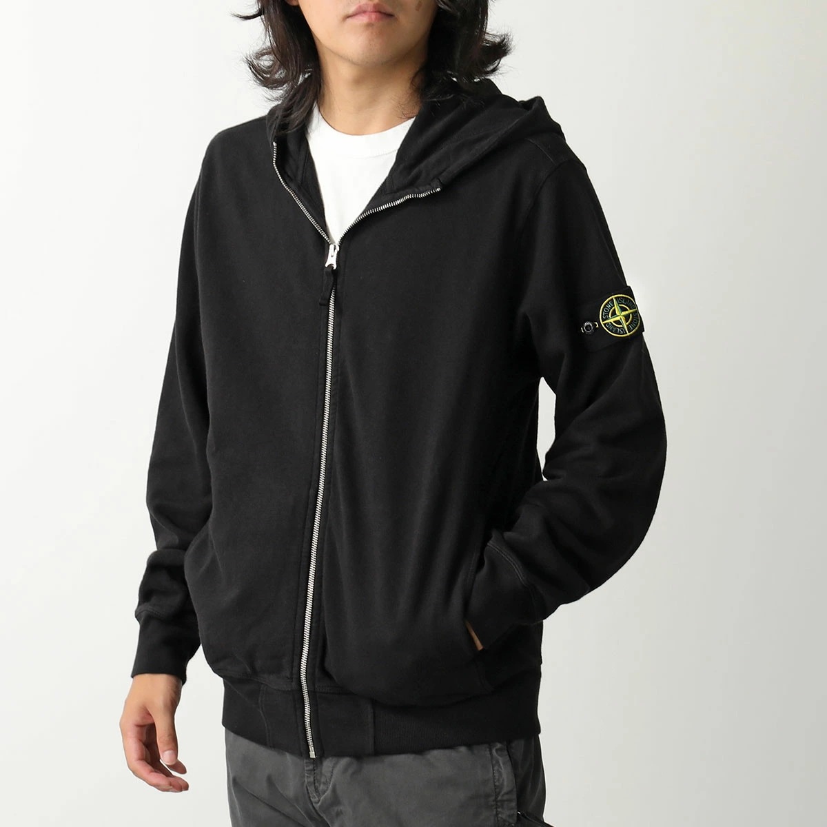 STONE ISLAND ストーンアイランド パーカー K1S156100021 S0060 6100021 メンズ ジップアップ スウェット ロゴ刺繍パッチ V0029