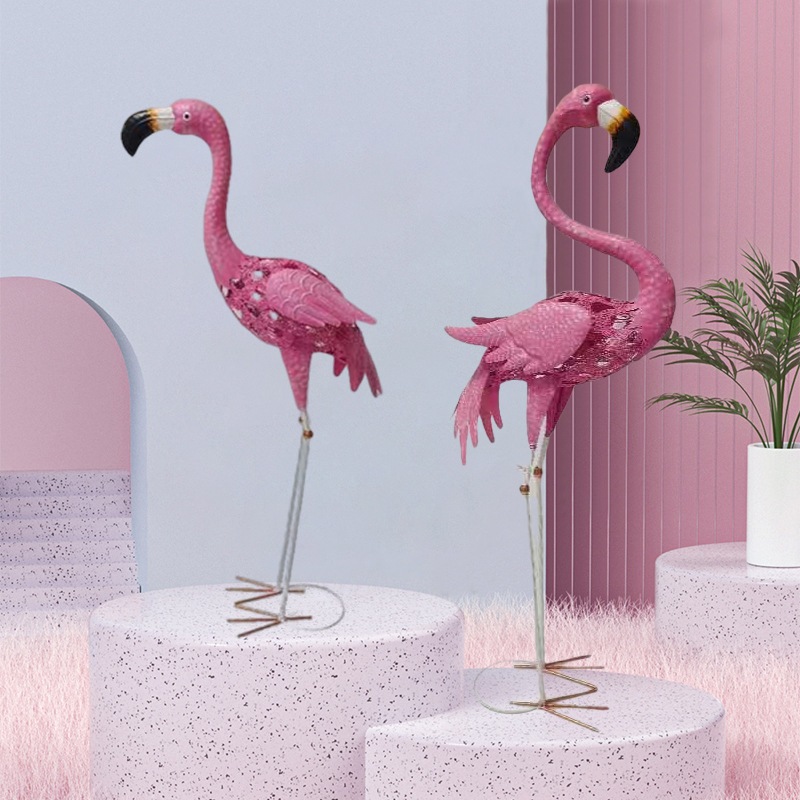フラミンゴのクリエイティブな置物 アウトドア用芝生の景観庭園公園の装飾