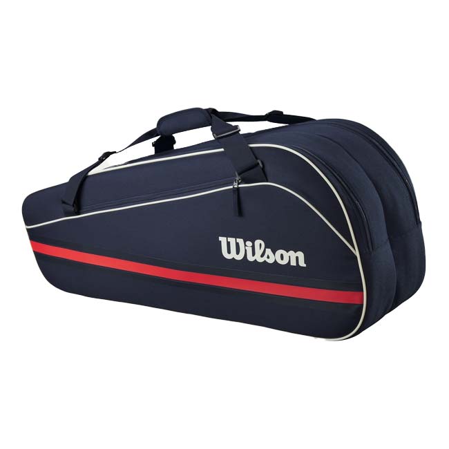 国内未発売モデル ６本収納 ウィルソン(Wilson) 2025 TEAM チーム 6PK ラケットバッグ テニスバッグ WR8039901001 ネイビー