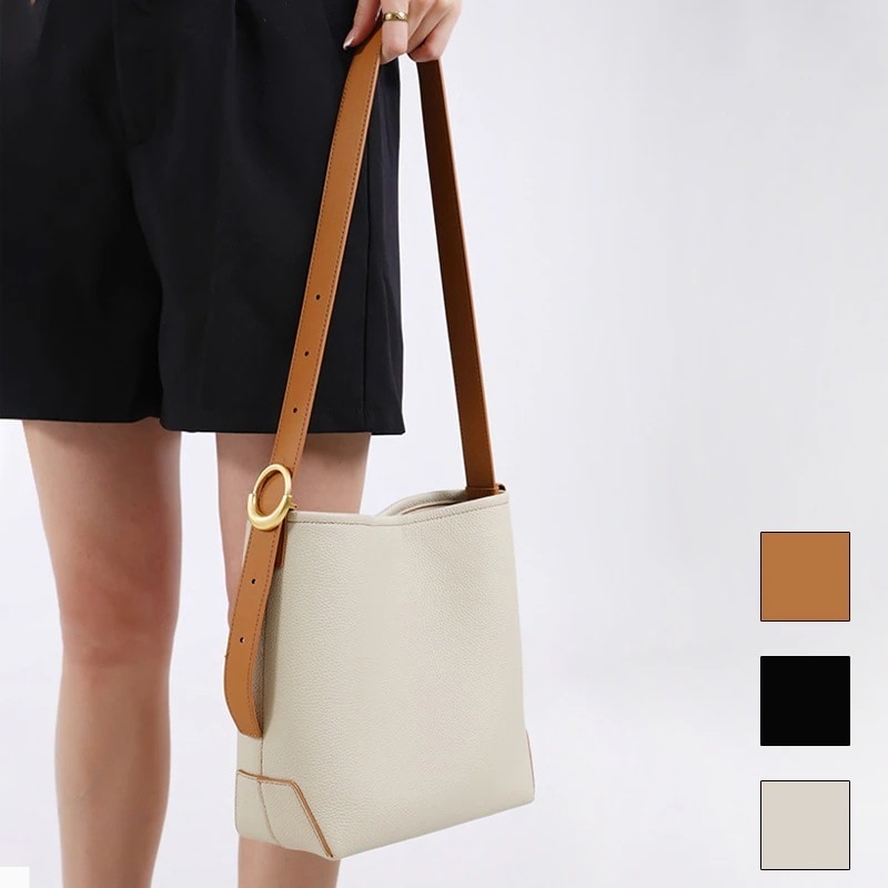 B260 本革 韓国 バケツバッグ ショルダーバッグ レディース 斜めがけバッグ トートバ ッグ 大容量 バッグ 通勤 肩ベルト調節可能 カバン バック 韓国ファッション