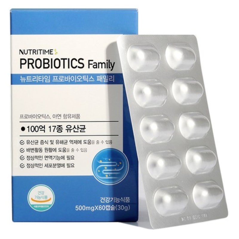 BTSジョングクTWICEPICK！ ニュートリタイム プロバイオティクスファミリー 100億乳酸菌 30g 60カプセル 5,418円