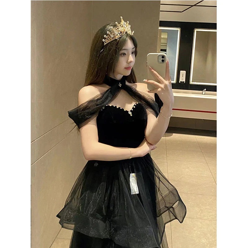 パーティードレス女性2023新作プリンセス風学生芸考演出司会18歳成人式高級感