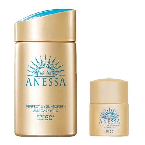 アネッサ(ANESSA) パーフェクトUV スキンケアミルク NA +ミニサイズ付き(増量セット) 60mL SPF50+ PA++++ 日焼け止め 顔・からだ用 化粧下地 ウォータープルーフ2024