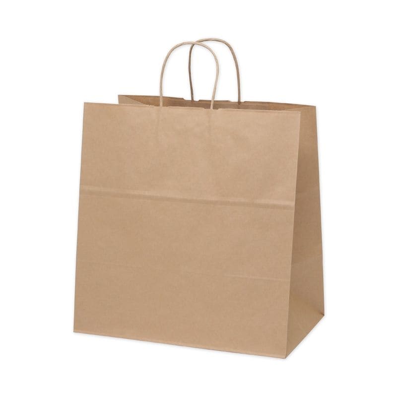 （まとめ買い）シモジマ HEIKO 手提げ紙袋 25チャームバッグ 25CB 38-4 未晒 無地50枚 幅380xマチ250x高395mm 003291001 [x3セット]