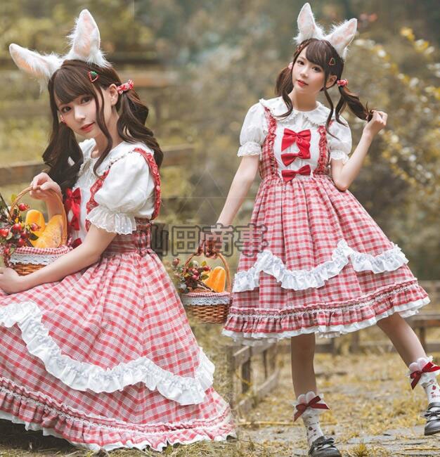 【超人気商品】ロリータワンピース ゴージャス ロリータ服 メイドワンピース 宮廷 ティアードドレスミモレ丈キャミソール+エプロン　ドレス コスプレ 豪華 発表会 文化祭 舞台オペラコスチューム発表会