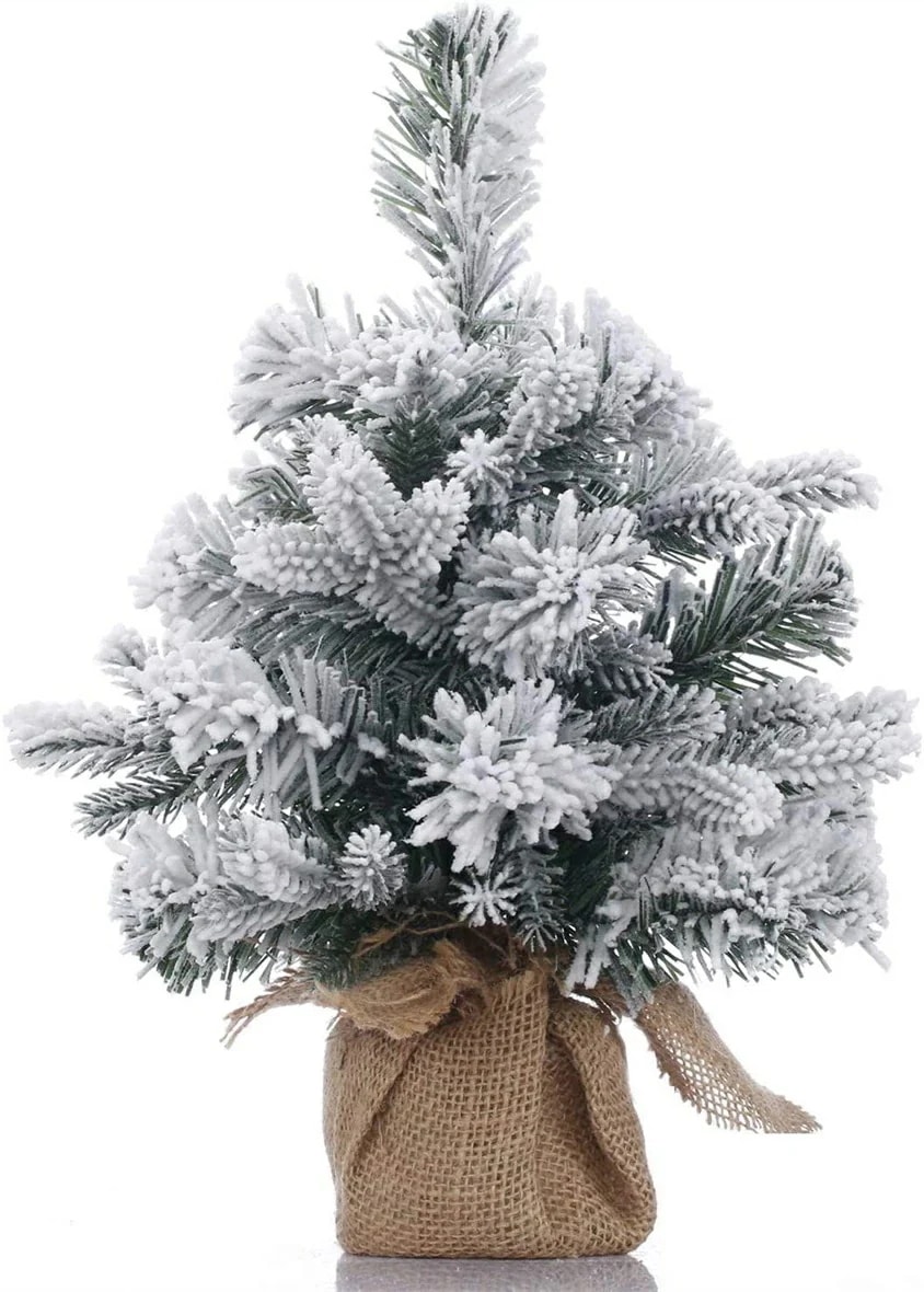 クリスマスツリー クリスマス・ツリー 机の表面 雪化粧した木 アート 家 装飾品 デスクトップ 装飾 (30cm)