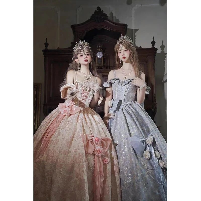 ドレス女性プリンセスドレス2025成人式誕生日パーティーテーマロリータドレス甘くてエレガント