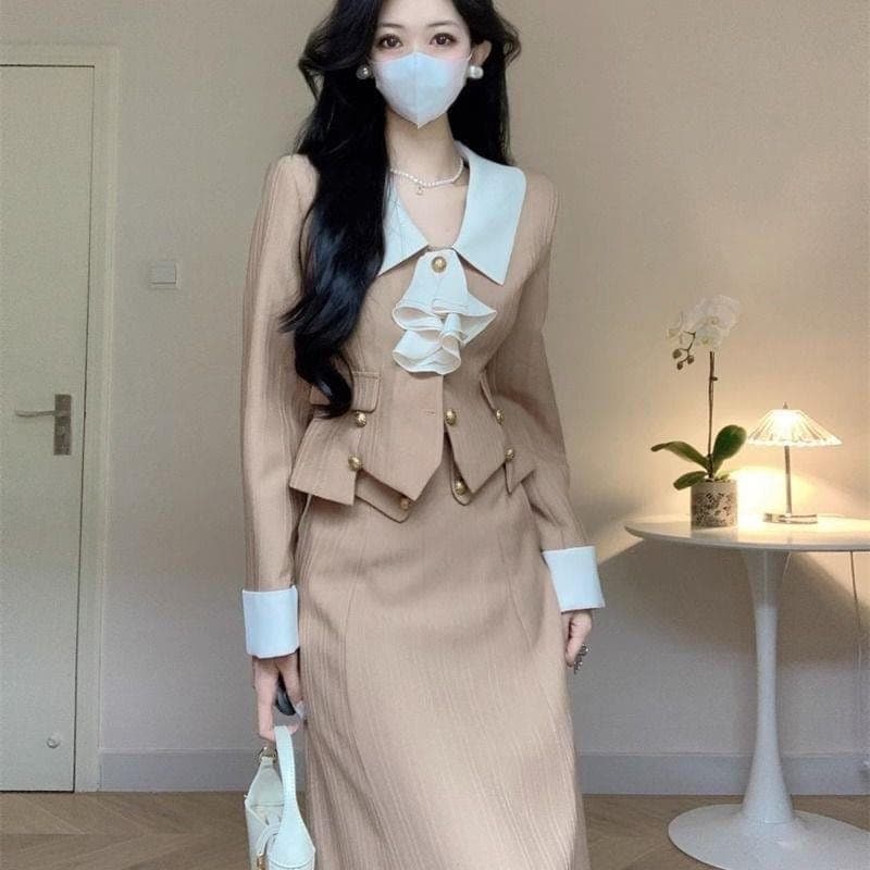 スウェットパンツ韓国ファッション ップ シャツ 2点セットスカート ア 長袖 セットアップ トップス+スカート フード付きアウター無地 スウェット パーカー レディーストレーニングウェアスポーツウェア