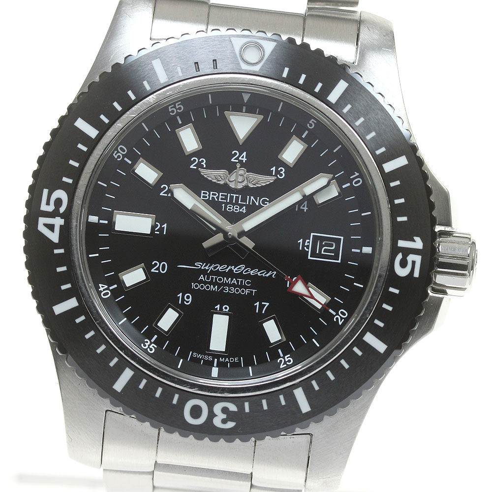 ブライトリング BREITLING Y17393 スーパーオーシャン44 スペシャル デイト 自動巻き メンズ 保証書付き_862596【中古】