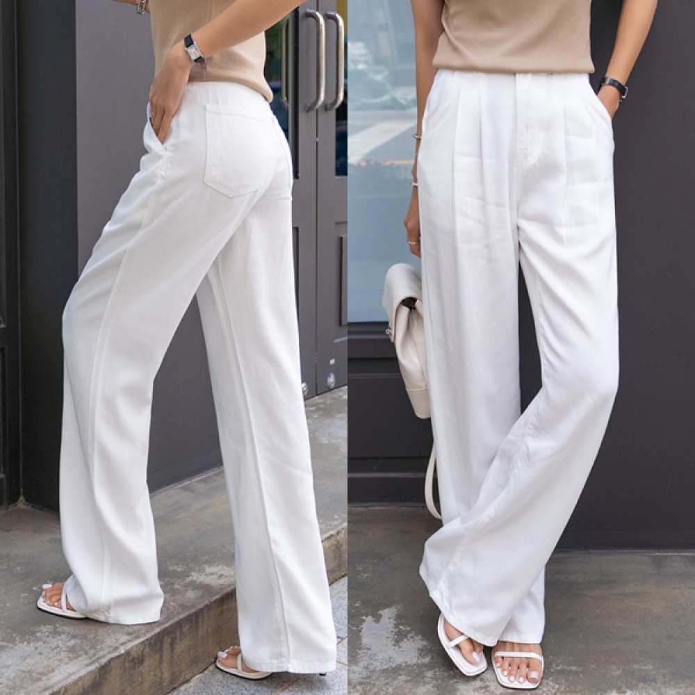 (NAK21) (S~2XL) 3タイプカジュアルツーピンタックワイドパンツ DM42-P-20