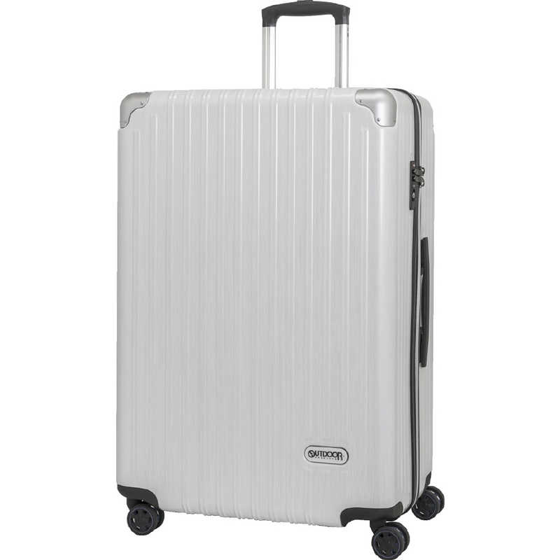 OUTDOOR　アウトドアプロダクツ スーツケース ファスナーキャリー 宿泊目安：1週間以上 [TSAロック搭載 / 100L] ホワイトヘアーライン　OD-0757-70-WHH