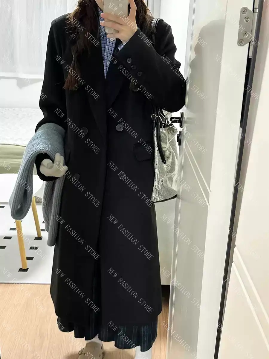 コートガール小柄秋冬新作韓系ミディアム丈厚手ファーコート-80