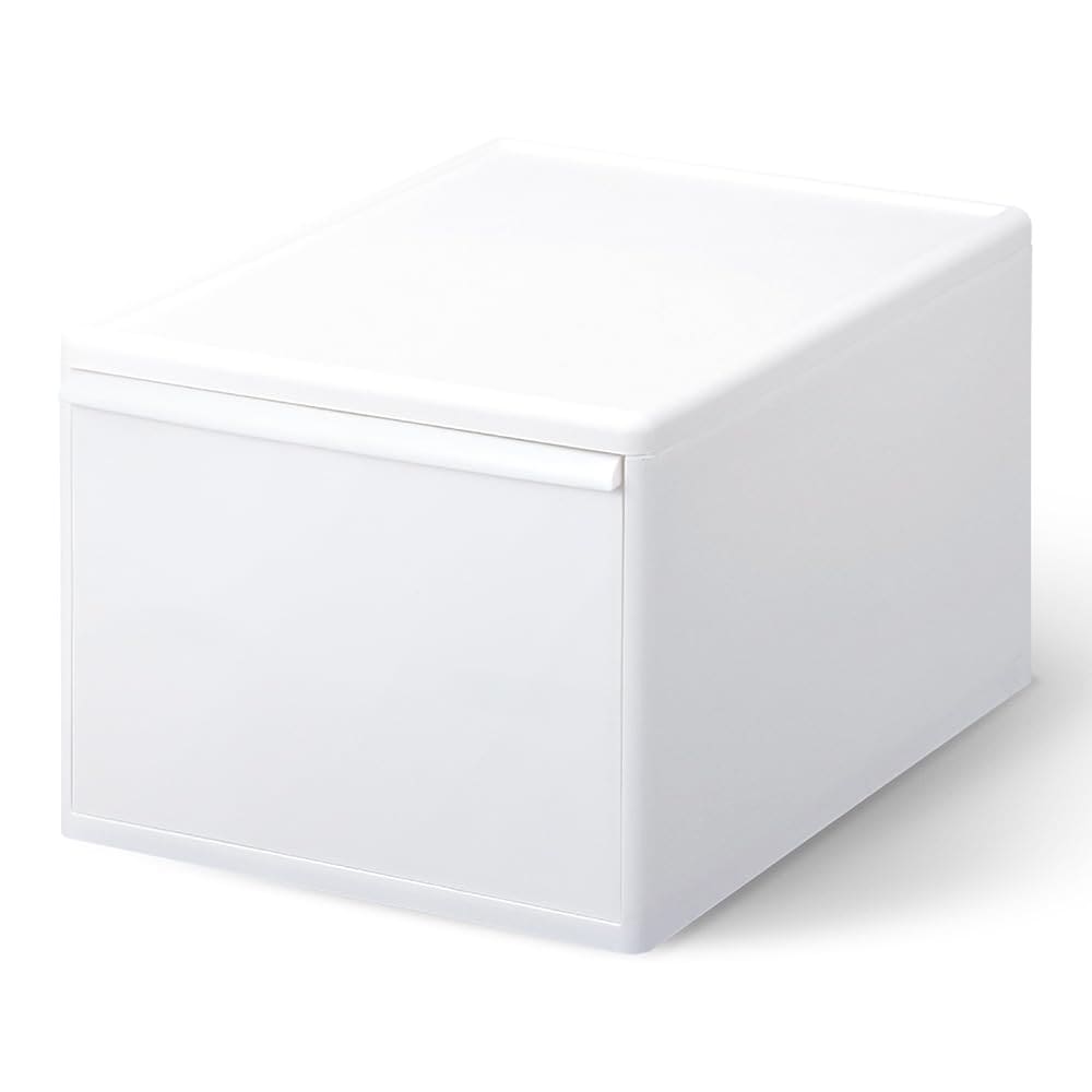 ライクイット (like-it) 収納ボックス 引き出し 組み合わせて使える 収納ケース ワイドL オールホワイト 日本製 MOS-06L 奥行き46cm クローゼット メタルラック ピッタリ 衣装ケ