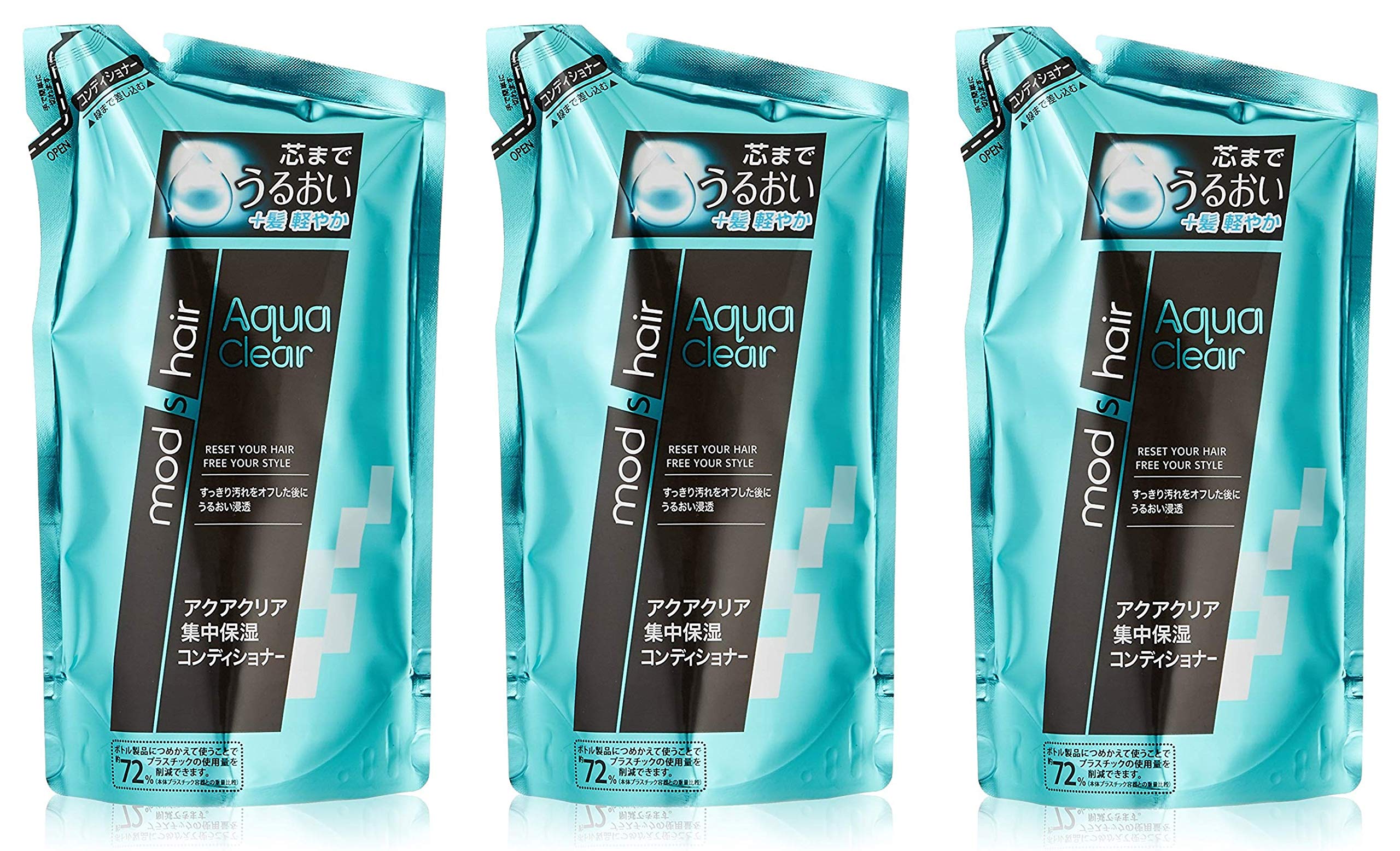 【3個セット】モッズ・ヘア アクアクリア 集中保湿コンディショナー つめかえ用 350ml×3個