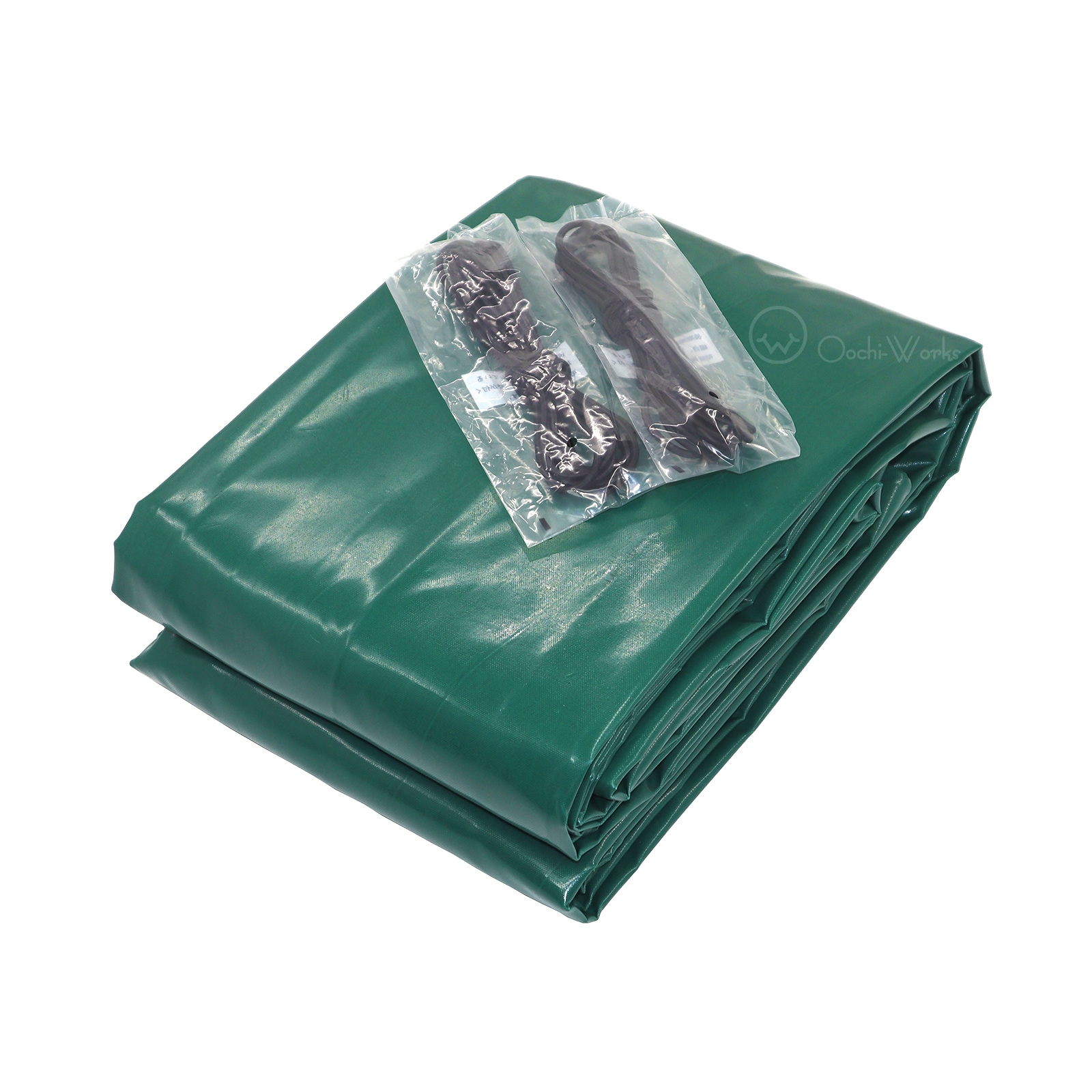 トラックシート グリーン 2.66mｘ4.6m コードゴム4ｍｘ2本付き 2tトラック 荷台カバー 厚手 荷台シート