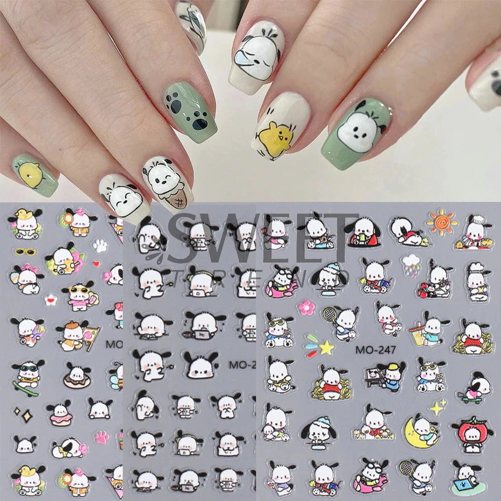 【200点セット】【送料無料】パチャ犬ネイルシールの日3 Dエンボスキャラクターが可愛いクレヨンしんちゃんパチャ犬ネイルアップリケ