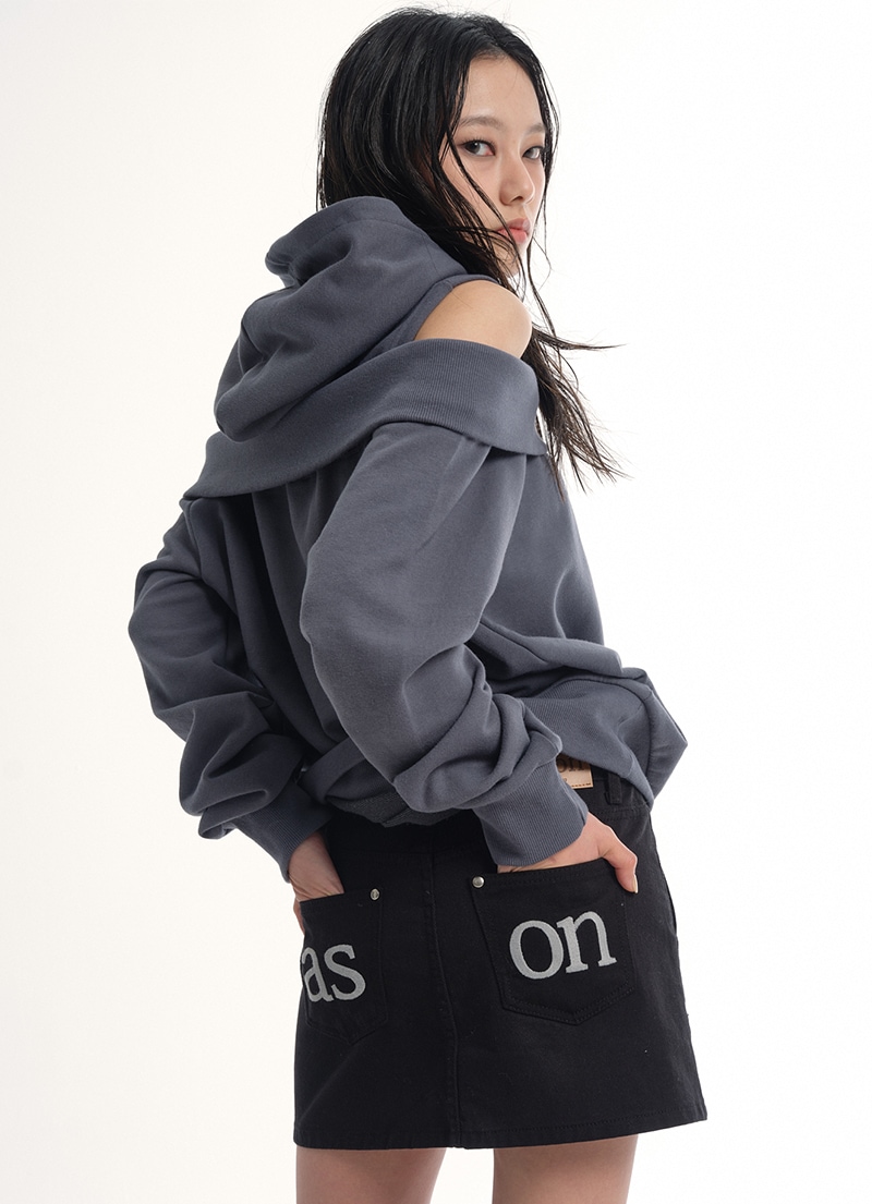 【AS"ON】 POG SKIRT / BLACK 正規品