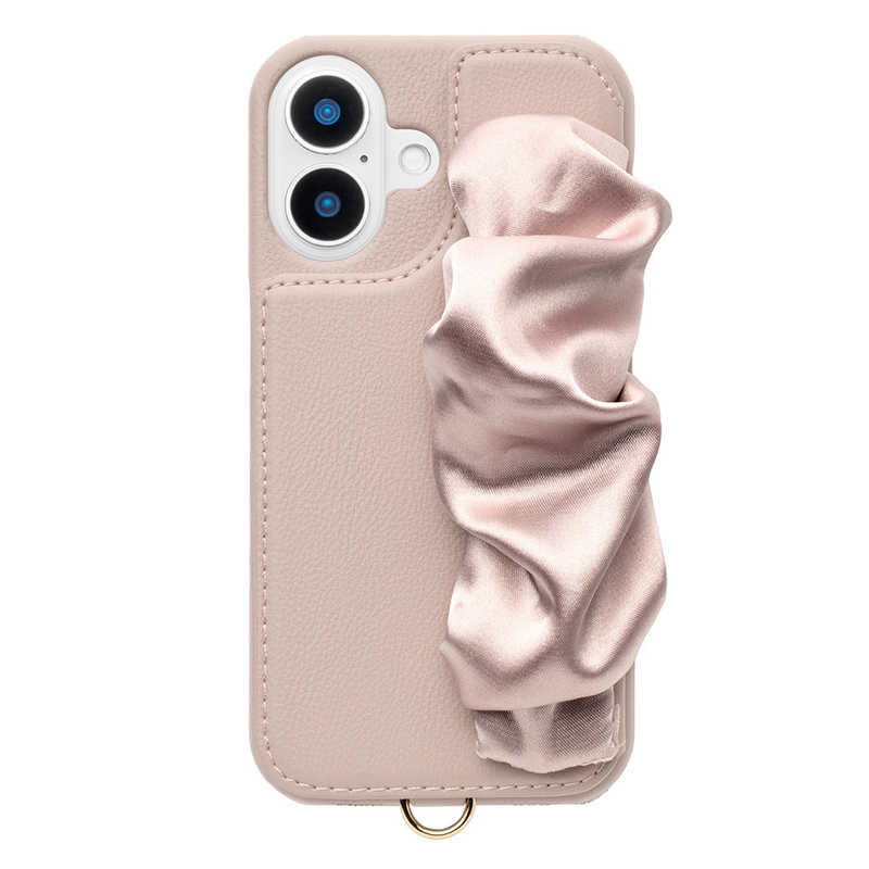 CCCフロンティア　Classy Scrunchie Case for iPhone 16 ピンク　UNI-CSIP24M-2CSPK