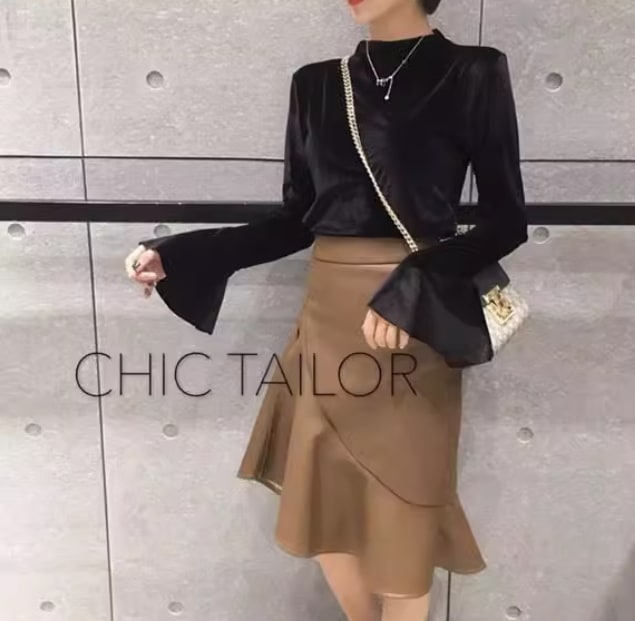 レディース トップス レギンス 長袖 ボリューム袖 萌袖 フリル袖 フレア セミフレア 中厚手 かわいい 大人可愛い きれいめ シンプル カジュアル 上品 おしゃれ レトロ アジアン エスニック