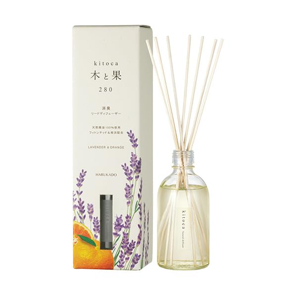 晴香堂 木と果 280 ラベンダー & オレンジ 【6354】 消臭 リードディフューザー 天然精油100%使用 お徳用サイズ 日本製
