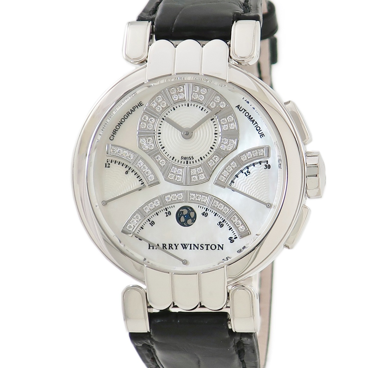 プルミエール エキセンター トリレトロ 200-MCRA39W 自動巻き メンズ K18WG無垢 純正ダイヤ 3年保証