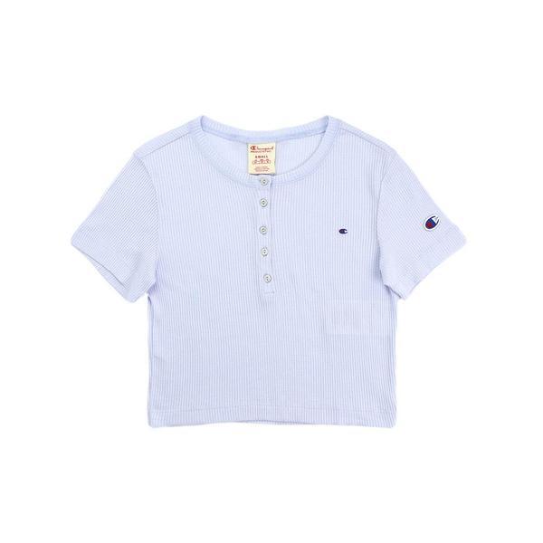 女性半袖クロップリブTシャツ115156 BS012