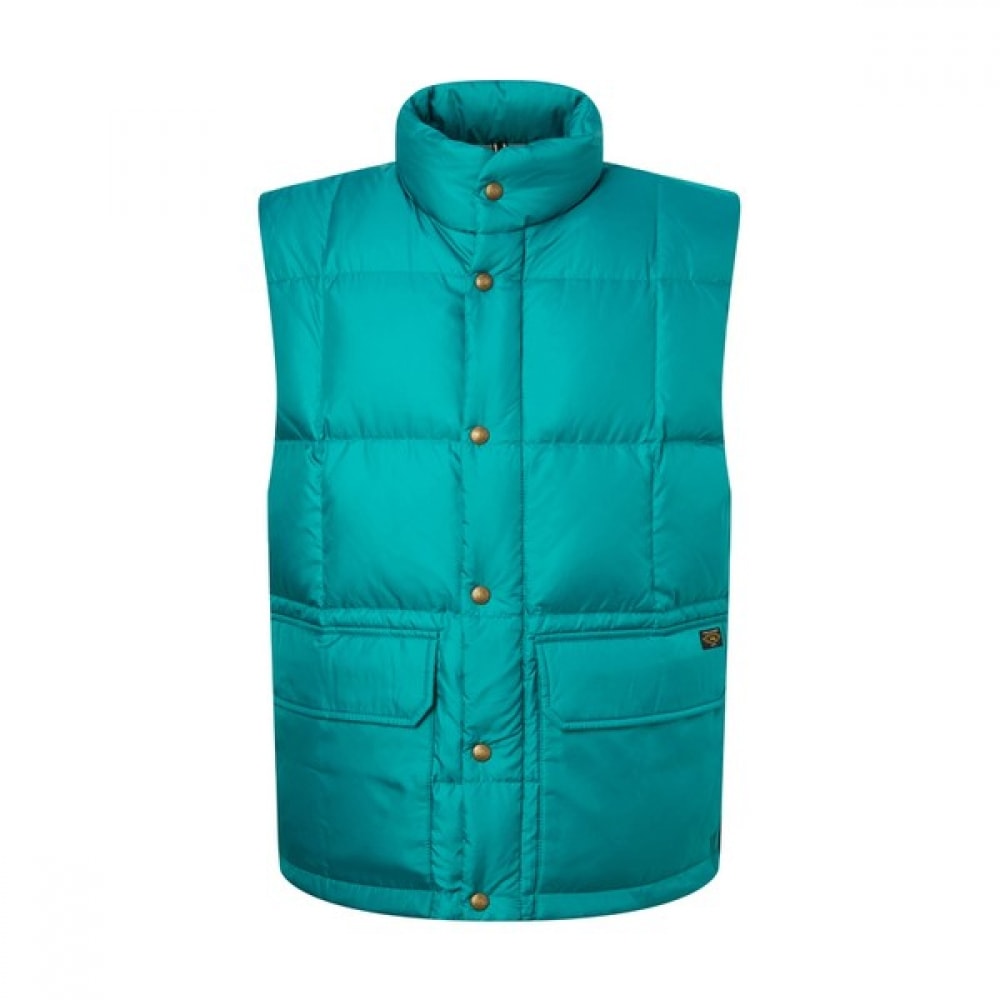 (ヘッジズ) 24FW ティールブルーグースダウンパッド入りベスト HZJU4D409T2