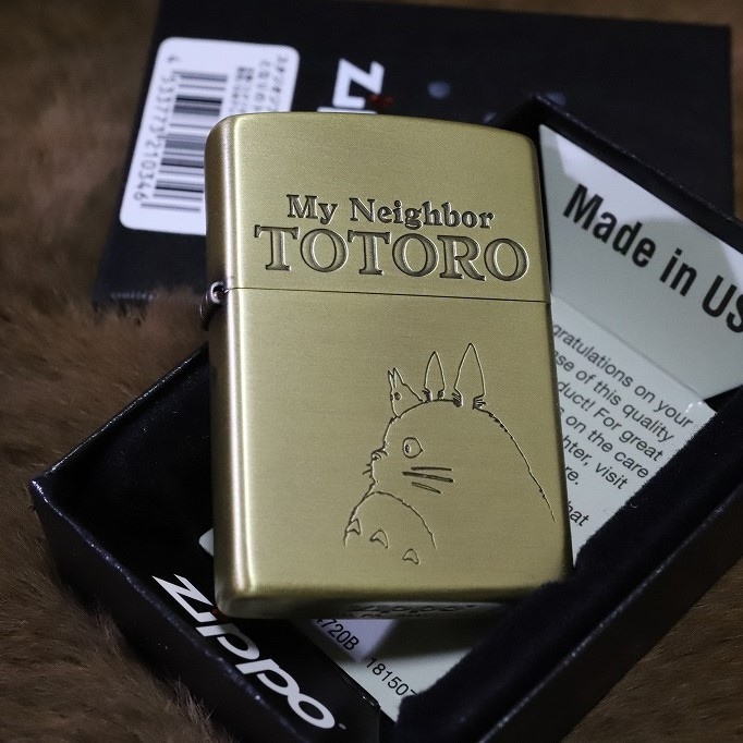 【ジブリ】となりのトトロ 横顔 真鍮古美 トトロ プレゼント 人気 コレクション スタジオジブリ クリスマス オイルライター アンティーク調