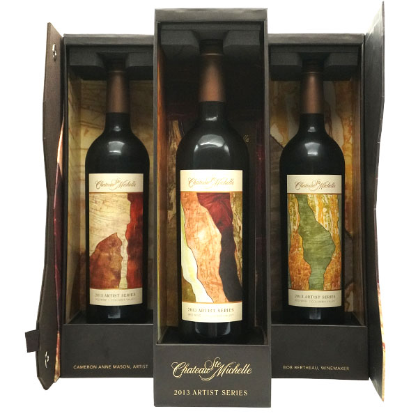 シャトー サン ミッシェル メリタージュ アーティスト シリーズ 2013 超豪華ギフト箱赤3本入セット 蔵出し限定作品 正規品Chateau Ste Michelle MERITAGE A
