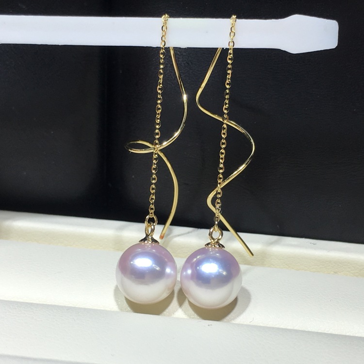 ピアス 18金 真珠のピアス あこや真珠 18K 6-9.5mm ジュエリー パール アクセサリー K18 揺れる プレゼント 女性 彼女 妻 誕生日 華奢 シンプル ホワイトデー おしゃれレディース