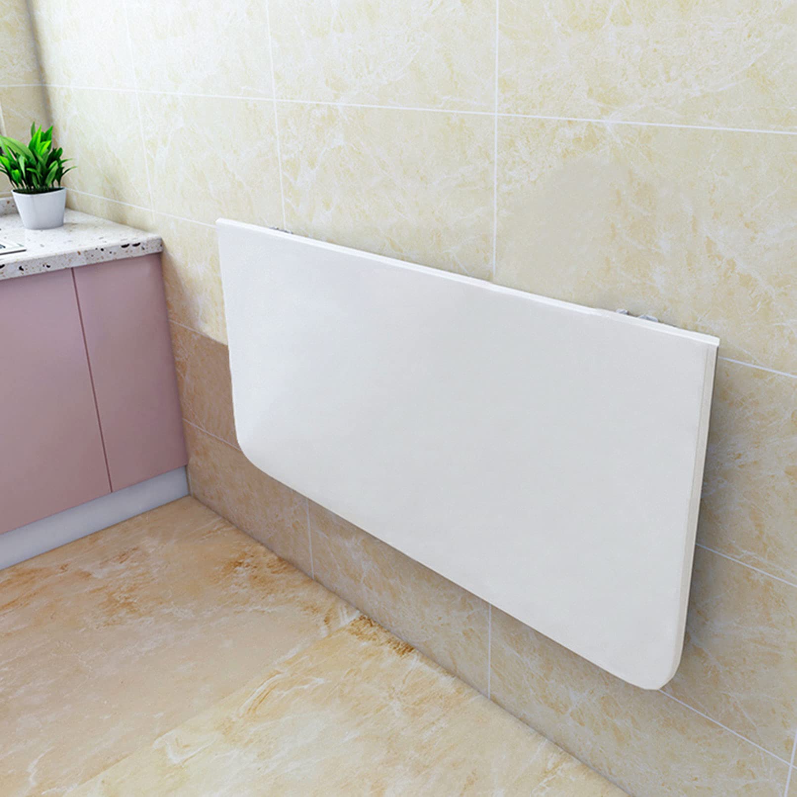 折りたたみ可能な壁に取り付けられたテーブルスペース節約ダイニングテーブルキッチンランドリーレストランとオフィス用のコンパクトドロップダウンデスク - 汎用性と デザイン LWX