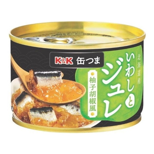 K&K 缶つま 北海道産いわしとジュレ柚子胡椒風 150g ×24 メーカー直送