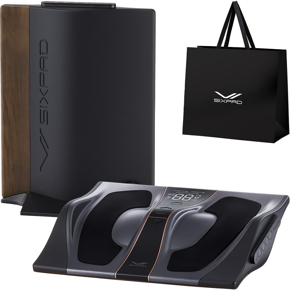 シックスパッド フットフィット/SIXPAD Foot Fit + 公式ショッパーFoot Fit 3 HEAT：ブラックエディション