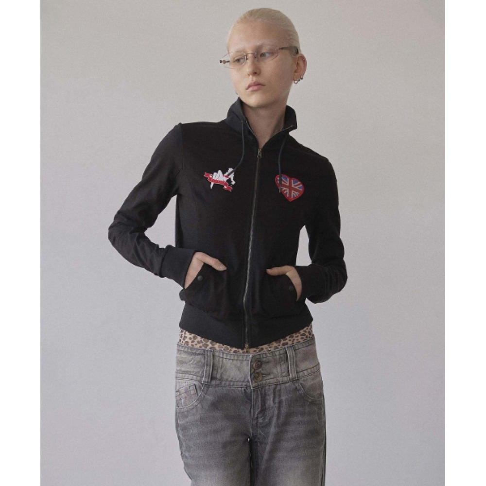 SCULPTOR フラッグトラックジップアップブラック