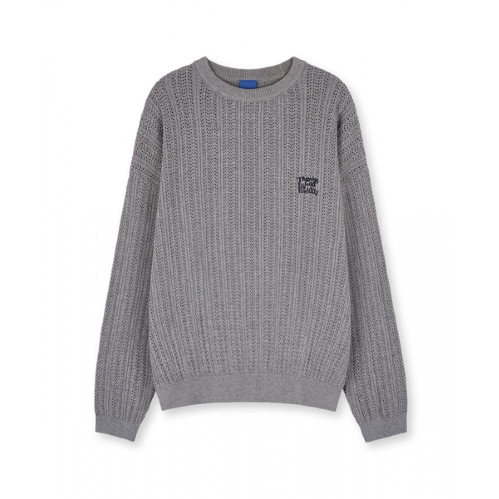 FREI コットン混エッセンシャルニット (グレー)